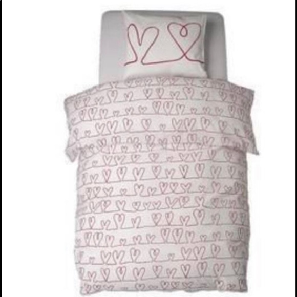 New ikea Red heart two pillowcase quilt cover - Picture 2 of 6
